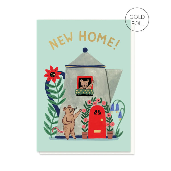 Stormy Knight Mouse House New Home Card