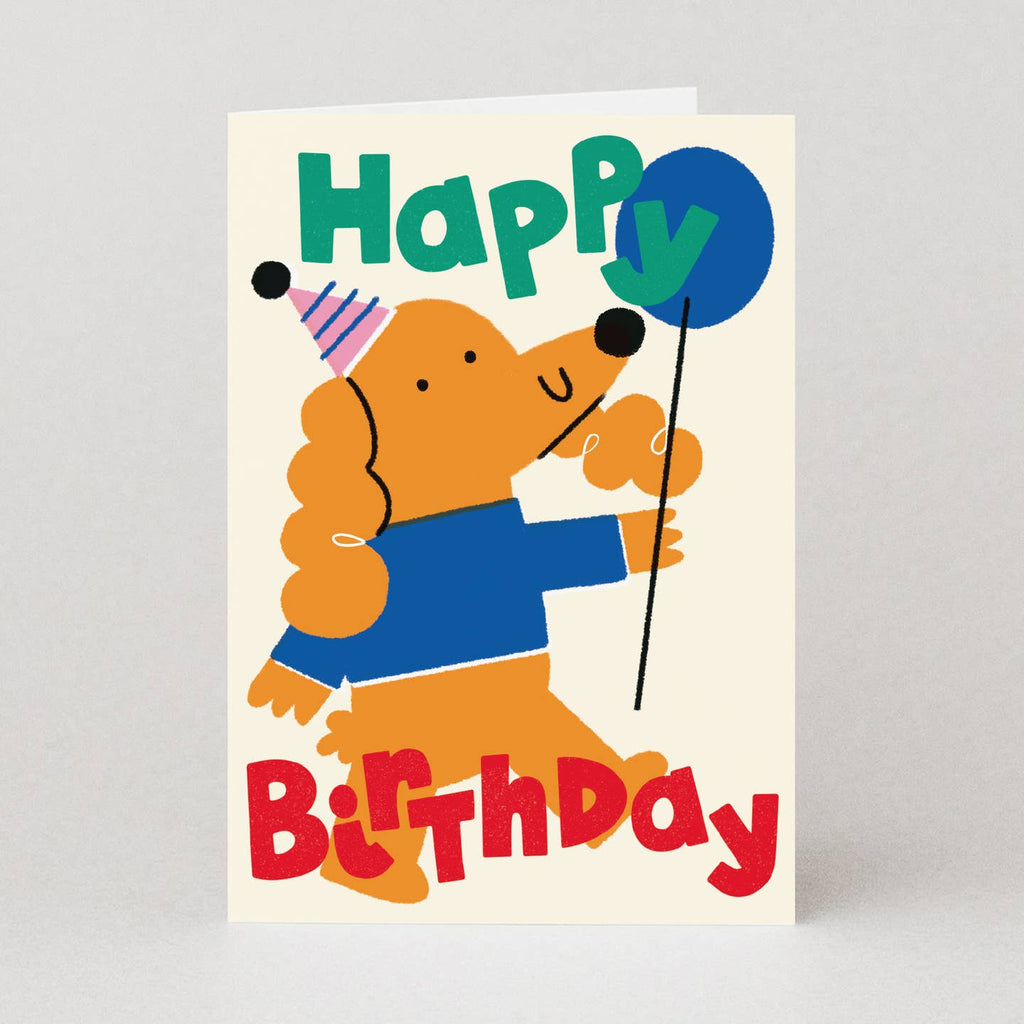 Studio Boketto Happy Birthday Card - Poodle