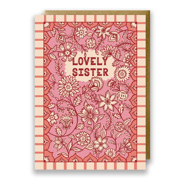 Jessie Maeve Lovely Sister Card - Jaipur Pink