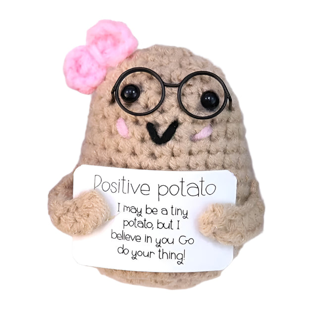 Crochet Positive Potato with Glasses Gift