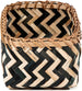 Bamboo Zebra Basket - Black and Natural