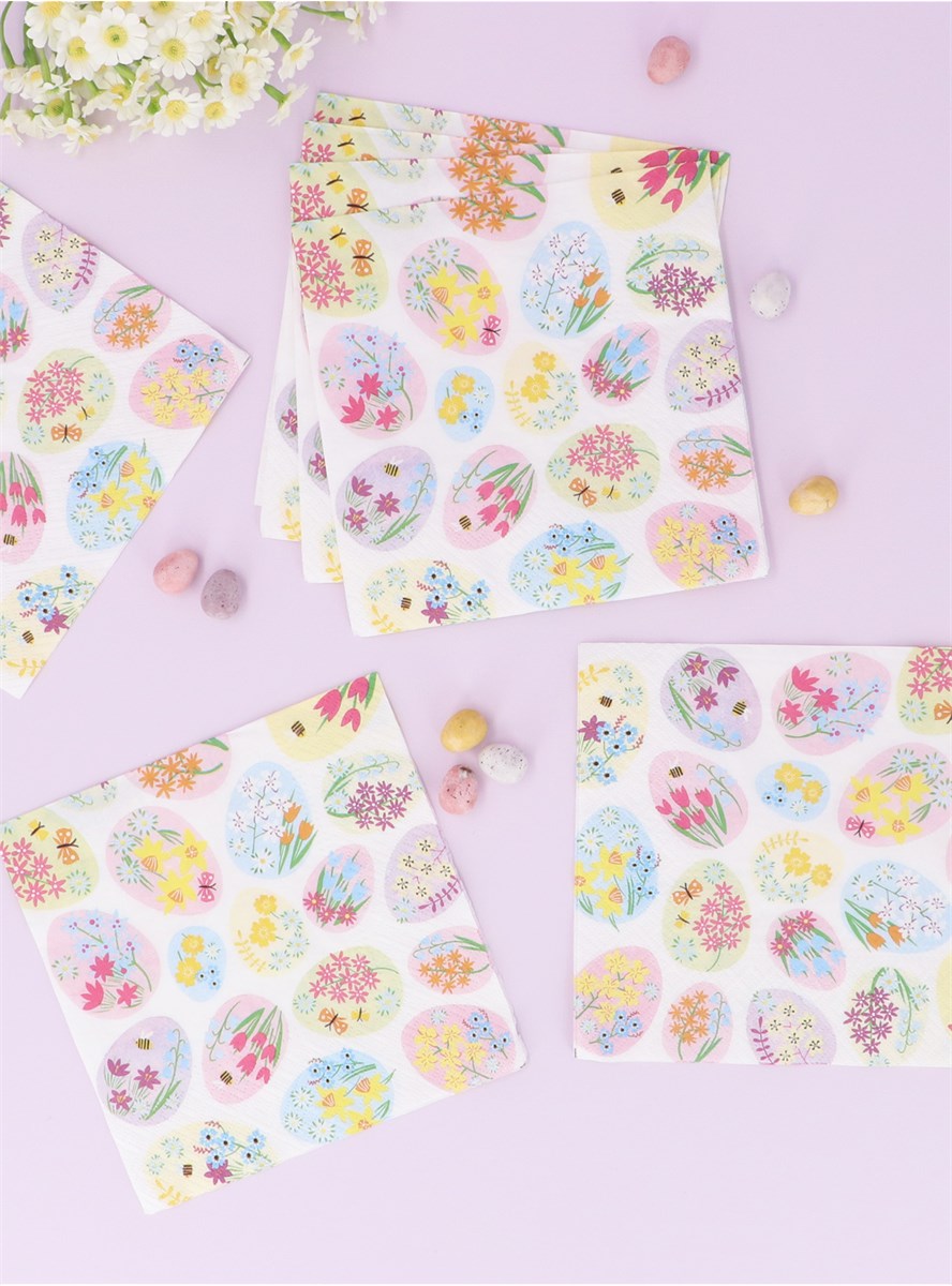 Gisela Graham Paper Napkins - Pastel Easter Eggs