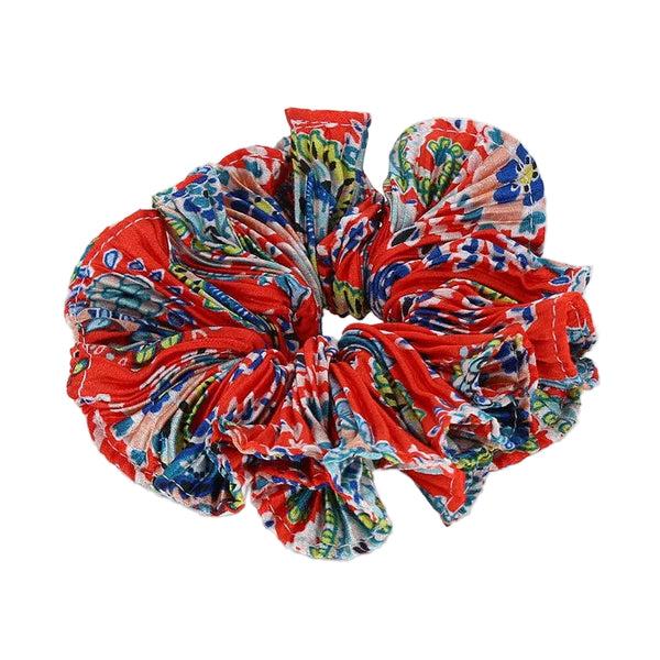 Colorful scrunchie on a white background