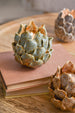 Gisela Graham Ceramic T-Lite Holder - Blue/Brown Reactive Glaze