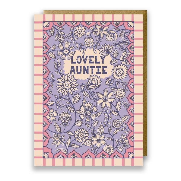 Jessie Maeve Lovely Auntie Card - Jaipur Lilac