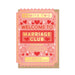 Stormy Knight Marriage Club Wedding Card, Funny Card Vintage Ticket