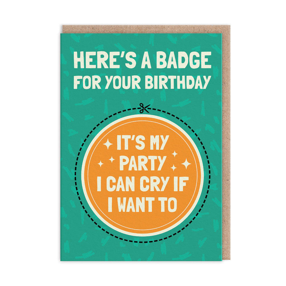 Ohh Deer I Can Cry If I Want To Birthday Card