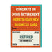 Ohh Deer Retirement Business Card