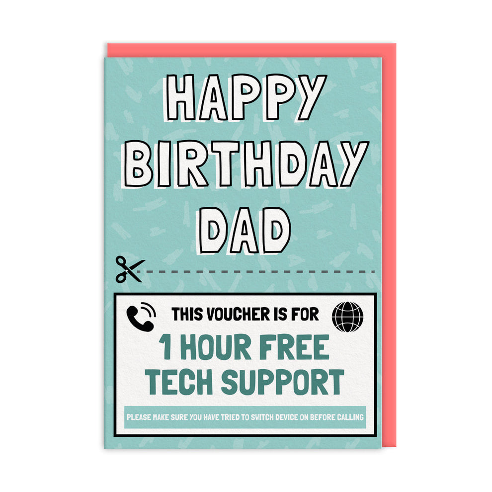 Ohh Deer Tech Support Voucher Dad Birthday Card