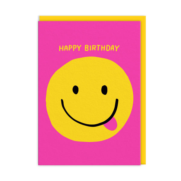 Ohh Deer Smiley Face Happy Birthday Card