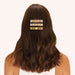 Powder Embroidered Hair Bars - Mint Floral Vine