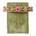 Powder Embroidered Hair Bars - Mint Floral Vine