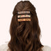 Powder Embroidered Hair Bars - Midnight Pearl, Navy