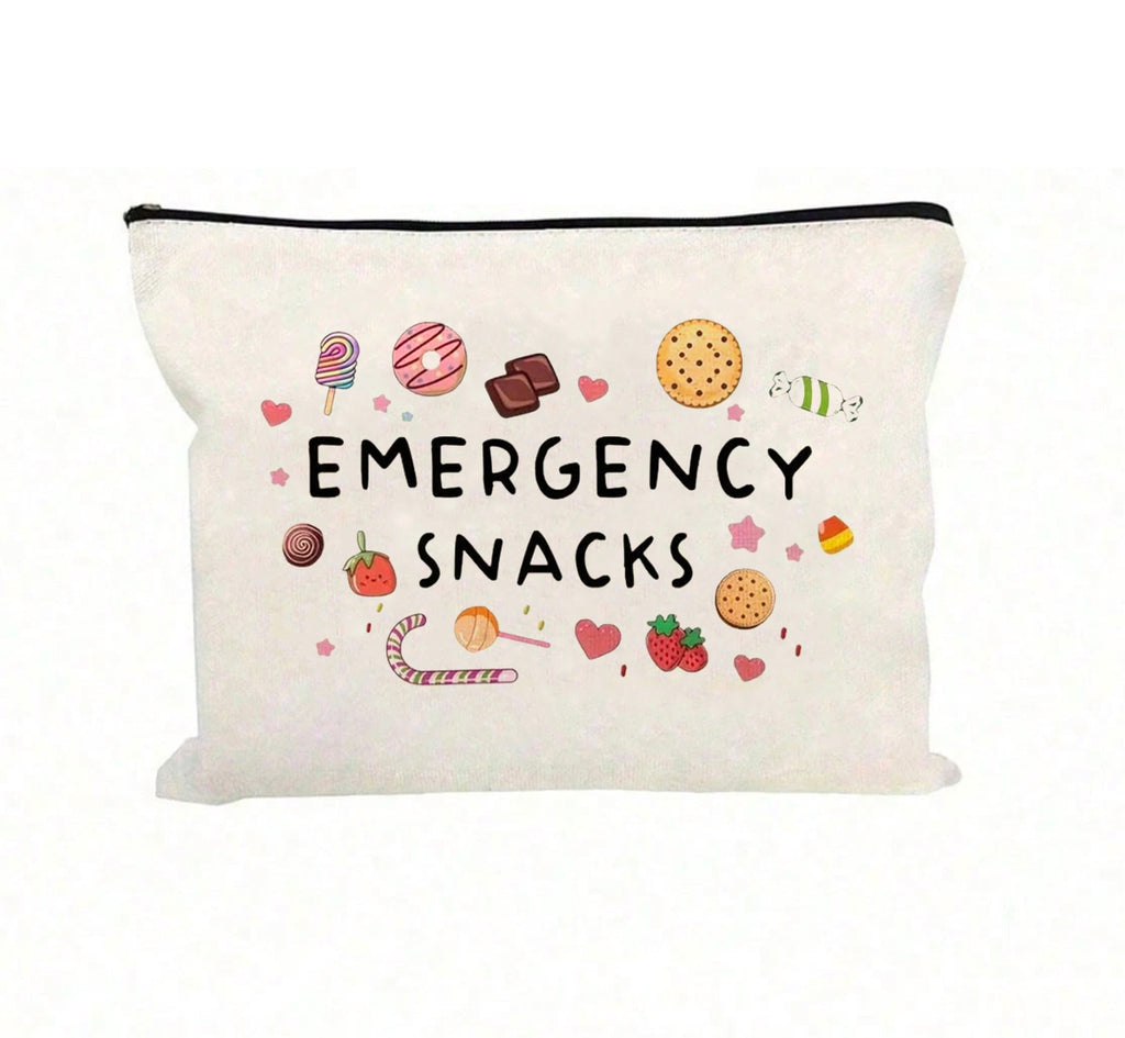 Emergency Snacks Canvas Storage Bag