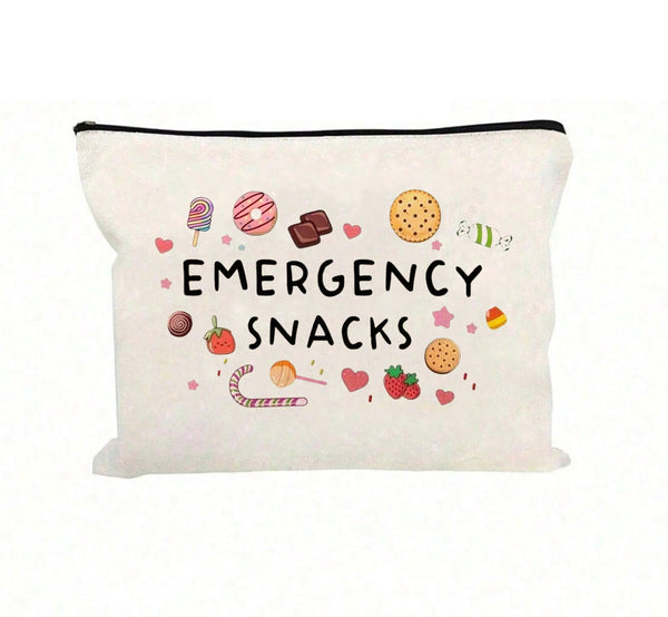 Emergency Snacks Canvas Storage Bag