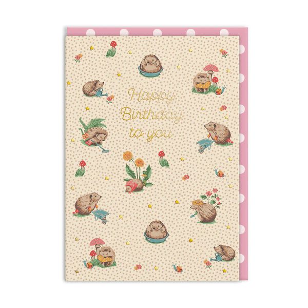 Ohh Deer Cath Kidson - Hedgehogs Birthday Card