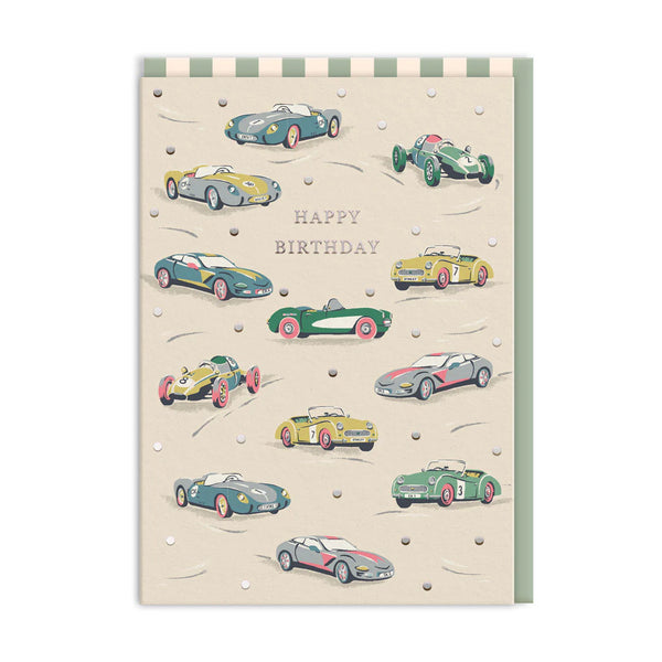 Ohh Deer Cath Kidston Race Cars Greeting Card
