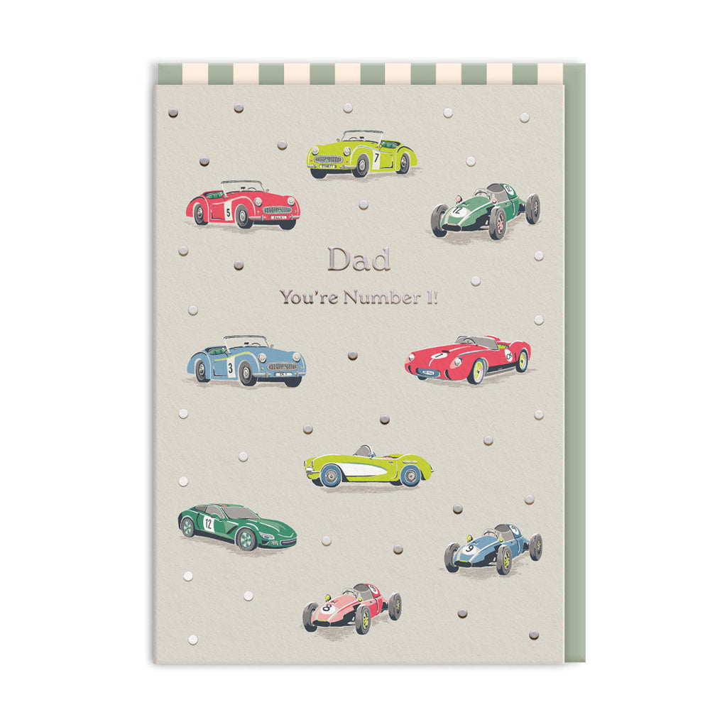 Ohh Deer No 1 Dad Cars Greeting Card