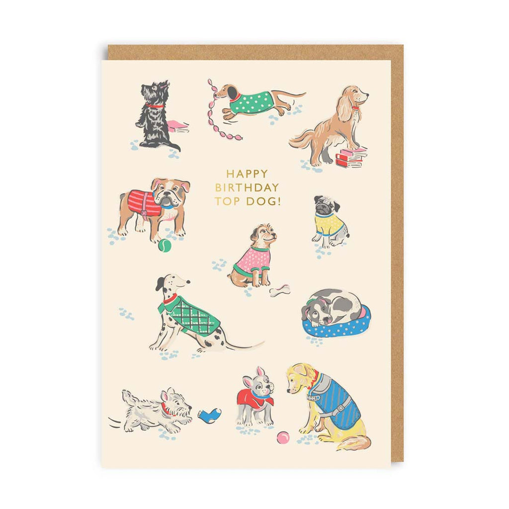 Ohh Deer X Cath Kidston - Happy Birthday Top Dog Greeting Card