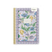 Floral notebook with a checkered border on a white background