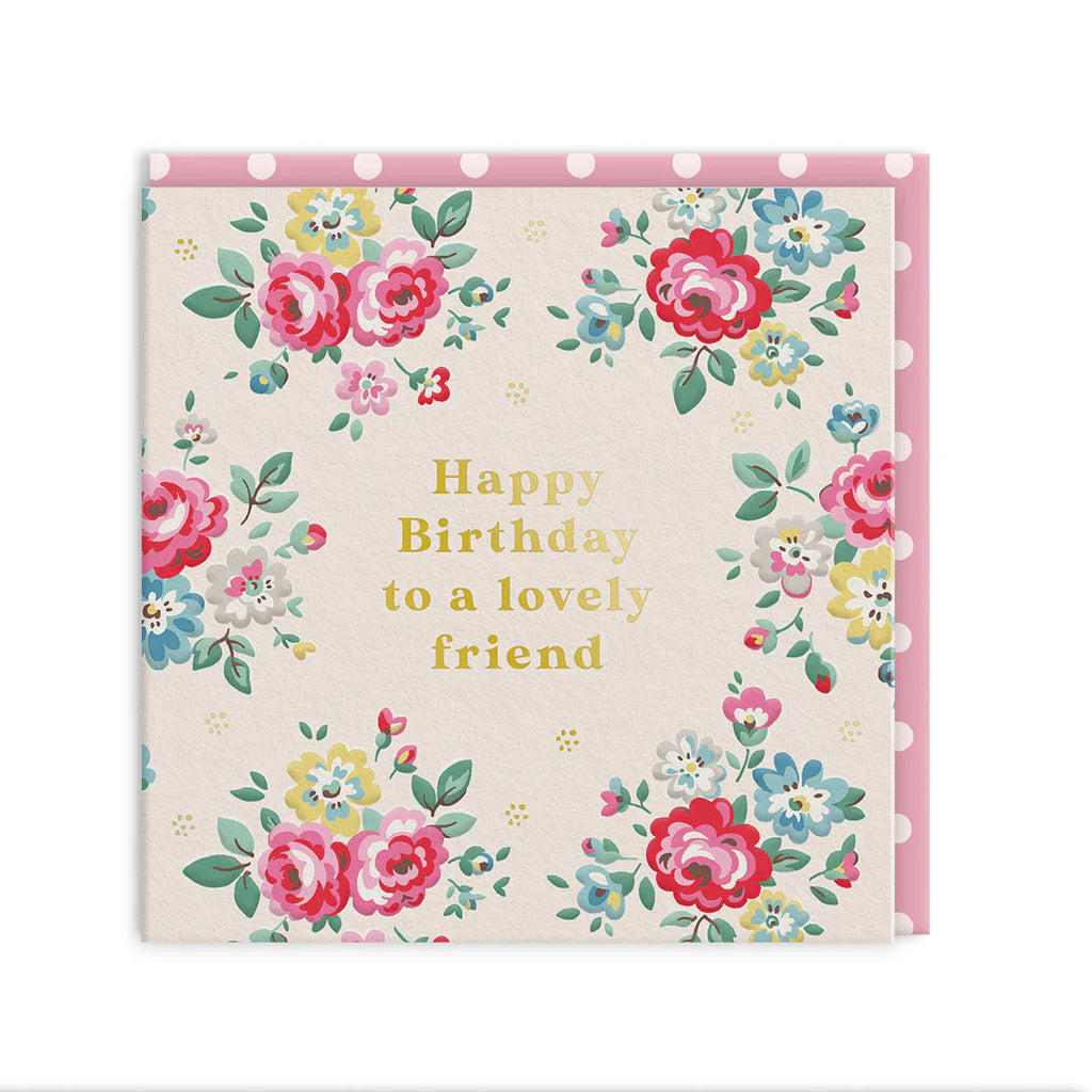 Ohh Deer Cath Kidston Friend Floral Mini Square Greeting Card