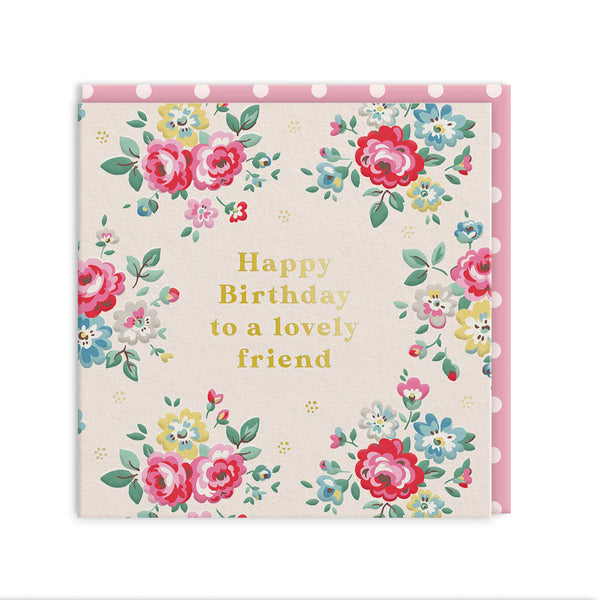 Ohh Deer Cath Kidston Friend Floral Mini Square Greeting Card
