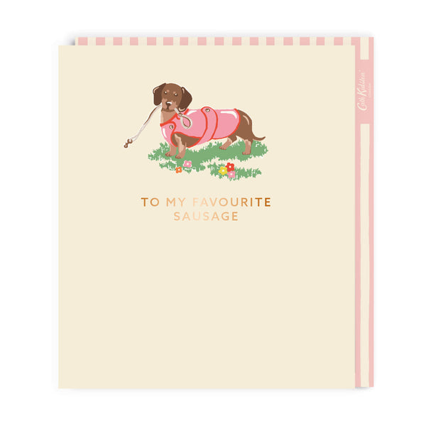 Ohh Deer X Cath Kidston - To My Favourite Sausage Large Birthday Greeting Card