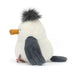 Plush penguin toy on a white background