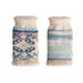 Pair of patterned socks on a white background