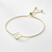 White Clover Gold Initial Bracelet