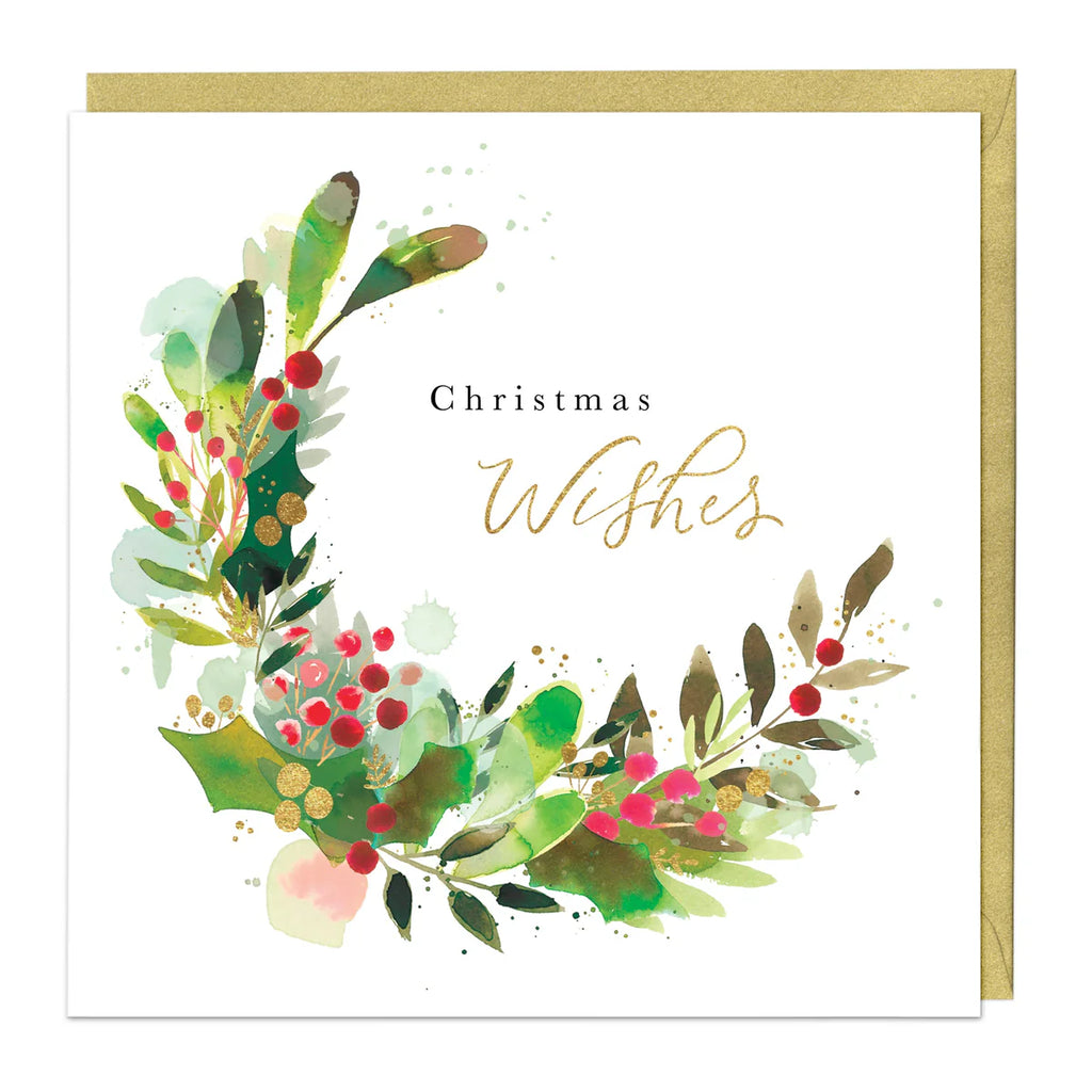 Whistlefish Mistletoe & Floral Wishes Christmas Card