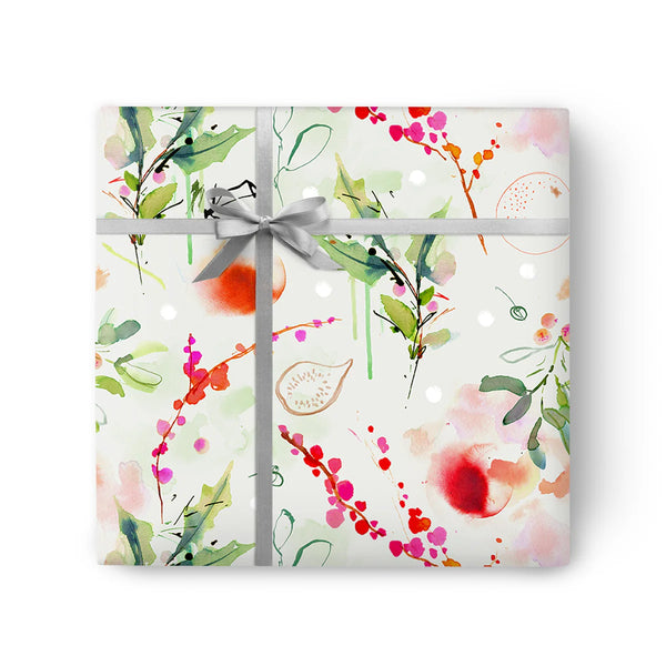 Whistlefish Colourful Floral Christmas Wrapping Paper