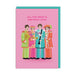 Card with Beatles-themed illustration and 'All You Need Is Birthday Love' text on a pink background
