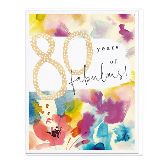 Whistlefish 80 & Fabulous Birthday Card