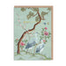 Greeting card with birds, flowers, and 'Happy Birthday' text on a light green background.