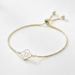 White Clover Gold Initial Bracelet