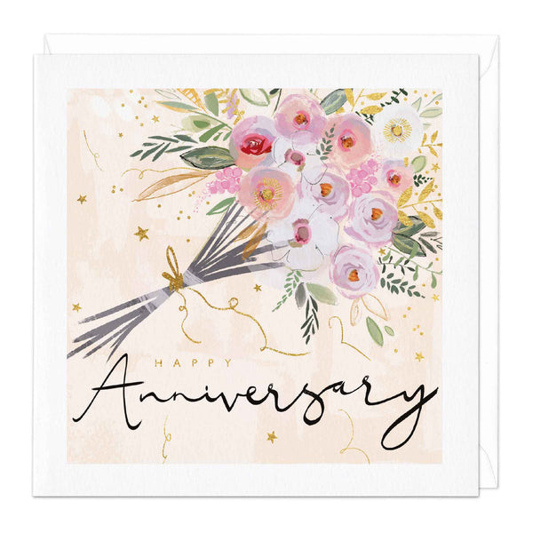 Whistlefish Rose Bouquet Anniversary Card