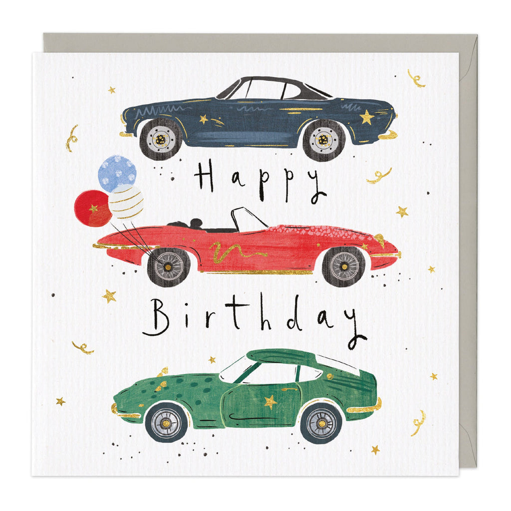 Whistlefish Classic Sports Cars Birthday Card