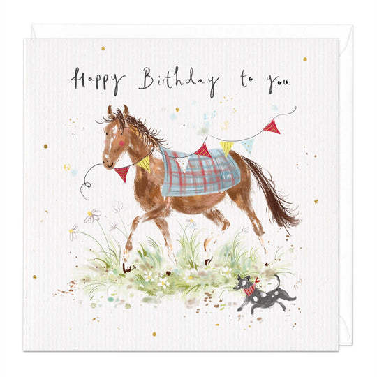 Whistlefish Horse & Bunting Card