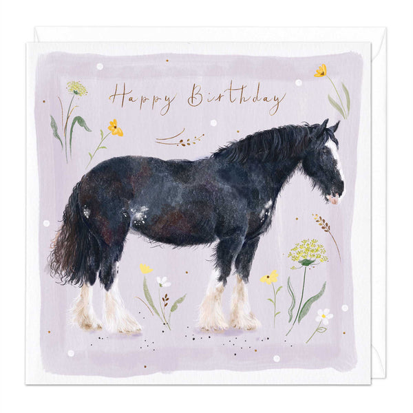 Whistlefish Shire Horse Birthday Card