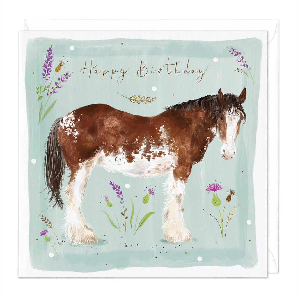 Whistlefish Clydesdale Birthday Card