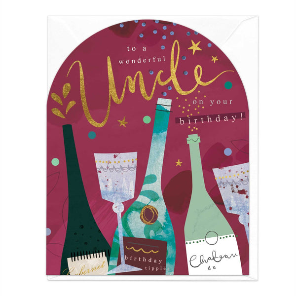 Whistlefish Red Wine Uncle Birthday Card
