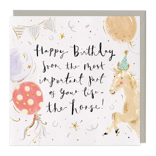 Whistlefish Happy Birthday From The Horse Card