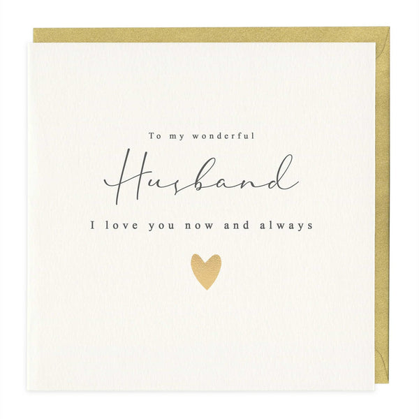 Whistlefish Husband Simple Heart Card