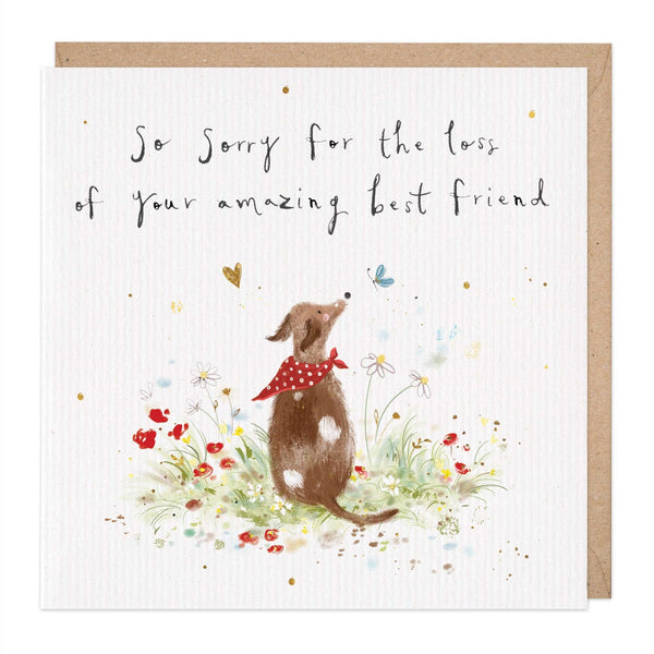 Whistlefish Sorry For Your Loss Dog Sympathy Card