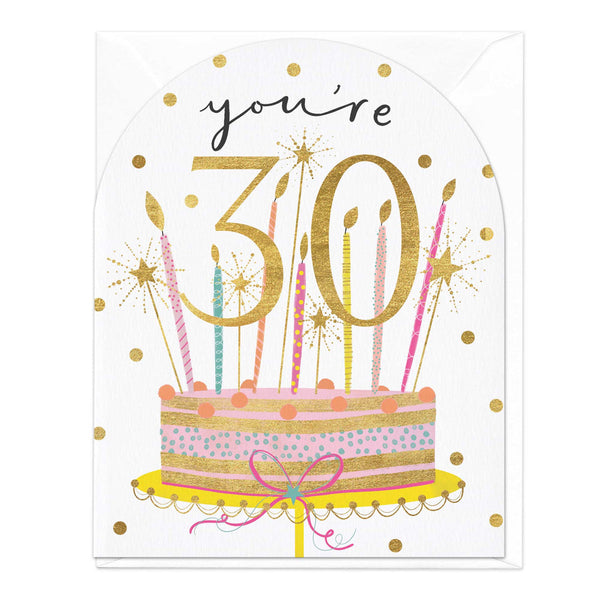 Whistlefish You're 30 Birthday Cake Card