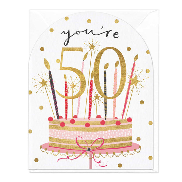 Whistlefish You're 50 Birthday Cake Card