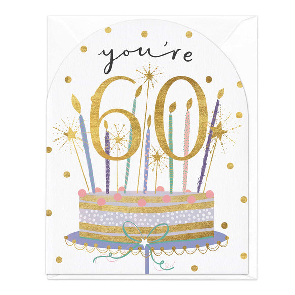Whistlefish You're 60 Birthday Cake Card