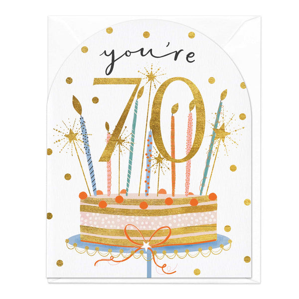 Whistlefish You're 70 Birthday Cake Card