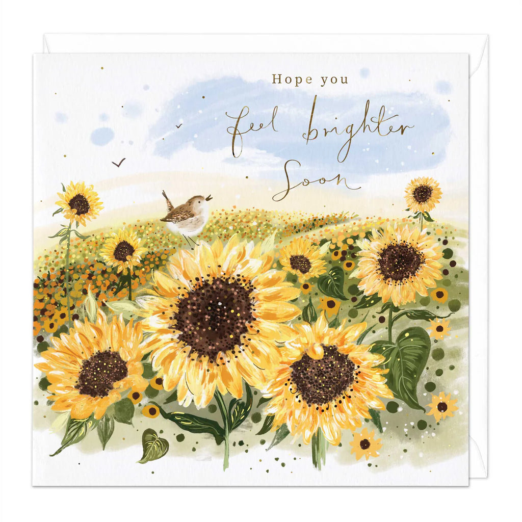 Whistlefish Feel Brighter Soon Sunflower Card